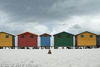 Bathing Boxes, Cabanas, Muizenberg, Beach, Boy, South Africa