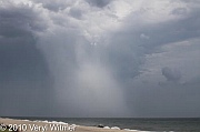 seascape, rain, dark clouds, rain spill