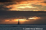seascape, sunset, sailboat, ocean, dramatic sunset, hawaii